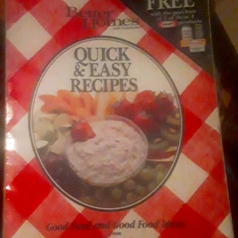 BETTER HOMES Quick/Easy Picture COOK BOOK  NVC
